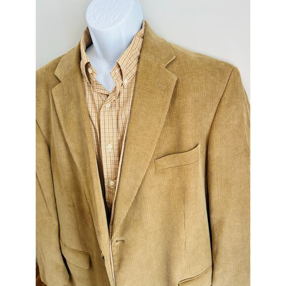 Dockers Tan Corduroy Blazer Men’s 48L S913 Classic Light Brown Tailored Jacket - Picture 7 of 8